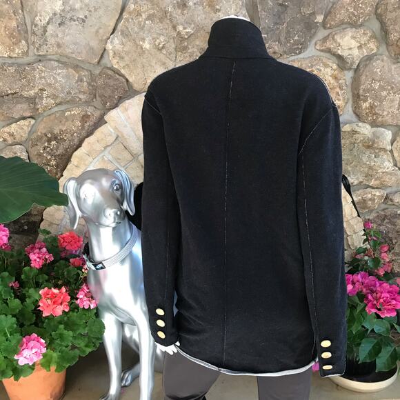 Rachel Rachel Roy Fleece Lined 2 Button Black Jacket Women's Size Small - Picture 3 of 7